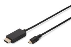 AK-300307-010-SASSMANN; USB 2.0; HDMI plug,USB B micro plug; nickel plated; 1m