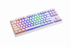 Žaidimų klaviatūra Modecom LanParty RGB Pudding Edition White | Mechaninė | Laidinė | Outemu Blue | su spalvotu apšvietimu | K-MC-LANPARTY-U-RGB-