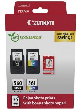 Canon PG-560/CL-561 Ink Cartridge + Photo Paper Value Pack | 3713C008