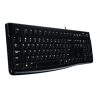 Logitech K120, US Standard Wired • Virtually silent, low-profile keys• Industry standard layout with full-size F-keys and number pad• Sleek, thin profile keyboard with a spill-resistant design*• Plug-and-play USB connection• Bold, bright white characters US 1.5 m USB Port Black US International 550 g