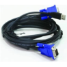 D-Link DKVM-CU KVM cable for connecting a keyboard, mouse and monitor, VGA, USB, 1.8 m, Black