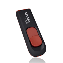 ADATA C008 8 GB, USB 2.0, Black/Red | AC008-8G-RKD