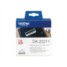 Brother | DK-22211 Continuous Length Paper Label | Black, White | DK | 29mm | 15.24 m