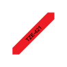 Brother | TZe-421 Laminated Tape | Black on Red | TZe | 8 m | 9 cm