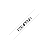 Brother | TZe-FX221 Flexible ID Laminated Tape | Black on White | TZe | 8 m | 0.9 cm