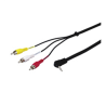 OEM Audio/ Video 1.5 m 4pol.3, 5 mm L-type - 3x Cinch plug, 1.5 m, connection cable, black