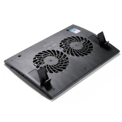 deepcool Laptop cooler Wind Pal FS , slim, portabel , highe performance, two 140mm fans, 2 xUSB Hub, up tp 17"   382x262x46mm mm | DP-N222-WPALFS