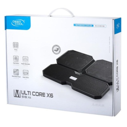 deepcool Multicore x6 Notebook cooler up to 15.6" 	900g g, 380X295X24mm mm, Black | DP-N422-MCX6