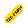 Brother | TZe-FX661 Flexible ID Laminated Tape | Black on Yellow | TZe | 8 m | 3.6 cm