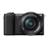 Sony ILCE5100LB.CEC Body + 16-50mm lens Mirrorless Camera Kit, 24.3 MP, ISO 25600, Display diagonal 7.62 ", Video recording, Wi-Fi, TTL, Magnification 0.215 x, CMOS, Black, Image sensor size (W x H) 23.5 x 15.6 ", Image stabilization supported on lens