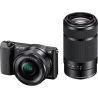 Sony ILCE5100YB.CEC Body + Zoom Lenses (16-50mm and 55-210mm) Mirrorless Camera Kit, 24.3 MP, ISO 25600, Display diagonal 7.62 ", Video recording, Wi-Fi, TTL, CMOS, Black, Image sensor size (W x H) 23.5 x 15.6 ", Image stabilization supported on lens