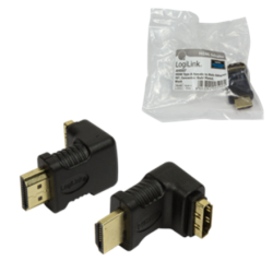 HDMI Adapter small size, AM to AF in 90 degree Logilink | AH0007