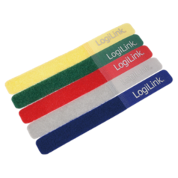 Cable Strap, 180*20mm, 5pcs, 5 colors | Logilink | KAB0008