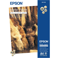 Epson Matte Paper Heavy Weight, DIN A4, 167g/mÂ², 50 Sheets | C13S041256