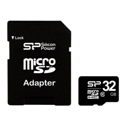Silicon Power | 32 GB | MicroSDHC | Flash memory class 10 | SD adapter | SP032GBSTH010V10SP