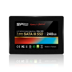 Silicon Power | Slim S55 | 240 GB | SSD interface SATA | Read speed 550 MB/s | Write speed 450 MB/s | SP240GBSS3S55S25