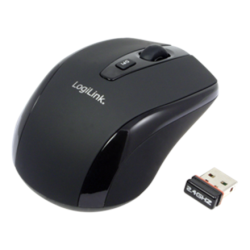 Logilink | 2.4GH wireless mini mouse with autolink | Maus optisch Funk 2.4 GHz | wireless | Black | ID0031