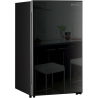 DAEWOO Refrigerator FN-15B2B Free standing, Table top, Height 88 cm, A+, Fridge net capacity 100 L, Freezer net capacity 15 L, 43 dB, Black glass