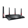 Asus Router RT-AC88U 802.11ac,  1000+2167 Mbit/s, 10/100/1000 Mbit/s, Ethernet LAN (RJ-45) ports 8, Mesh Support Yes, MU-MiMO Yes, 3G/4G via optional USB adapter, Antenna type 4xExternal, 1xUSB 2.0/1xUSB 3.0, AiProtection Powered by Trend Micro, AiMesh, WTFast game accelerator, Link aggregation, adaptive QoS, Dual-WAN 3G/4G support, AiCloud 2.0, AiDisk, AiRadar