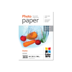 ColorWay | 190 g/m² | A4 | Matte Photo Paper | PM190020A4