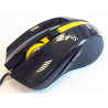Super power Optical Gaming Mouse 52, 4 butons,  black /yelow, righthand,  2400 dpi, USB Super power wired