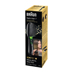 Paddle brush Braun BR710 Warranty 24 month(s), Ion conditioning, Black/Green
