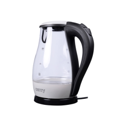 Camry | CR 1251 | Standard kettle | 2000 W | 1.7 L | Glass | 360° rotational base | Glass/Black | CR 1251w