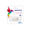 ADATA FlashDrive UV210 8GB  Metal Golden USB 2.0 Flash Drive, Retail ADATA UV210 8 GB, USB 2.0, Silver
