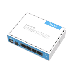 MikroTik hAP Lite Classic RB941-2nD 802.11n 10/100 Mbit/s Ethernet LAN (RJ-45) ports 4 Mesh Support No MU-MiMO No No mobile broadband Antenna type Internal 1xUSB