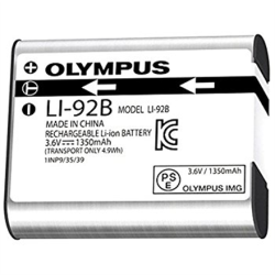 Olympus Lithium Ion rechargeable battery (1350 mAh) for Olympus  XZ-2, SP-100EE, SH-60, SH-1, SH-2, TG-3, TG-4, TG-5, TG-6 (LI-92B) | V6200660E000