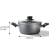 Stoneline | XXL Cooking pot | 7195 | 5 L | die-cast aluminium | Grey | Lid included