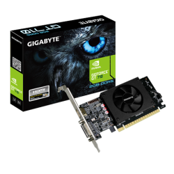 Gigabyte Low Profile NVIDIA, 2 GB, GeForce GT 710, GDDR5, PCI Express 2.0, Cooling type Active, Processor frequency 954 MHz, HDMI ports quantity 1, Memory clock speed 5010 MHz | GV-N710D5-2GL 1.0