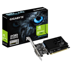 Gigabyte GV-N730D5-2GL 1.0 low profile NVIDIA 2 GB GeForce GT 730 GDDR5 PCI Express 2.0 Processor frequency 902 MHz HDMI ports quantity 1 Memory clock speed 5000 MHz
