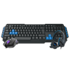 Gamdias Poseidon E1 Gaming combo 3-in-1 C100 keyboard+Demeter E2 mouse+G98 headset, Gaming, US, Membrane, Wired, Black
