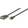 Goobay | Black | DVI-D male Single-Link (18+1 pin) | HDMI male (type A) | HDMI to DVI-D | 1.5 m