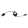 Logilink Extensible USB OTG Cable USB micro B male, USB (Type A) female, 0.75 m, Black