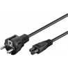 Goobay | Power supply cord (safety plug) | 93586 | Black Safety plug (type F, CEE 7/7) | Device socket C5