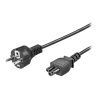 Goobay | Power supply cord (safety plug) | 93586 | Black Safety plug (type F, CEE 7/7) | Device socket C5