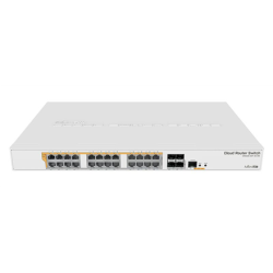 MikroTik | CRS328-24P-4S+RM Gigabit Ethernet POE/POE+ router/switch | 12 month(s) | PoE/Poe+ ports quantity 24 | Power supply type Single | Rackmountable | 1 Gbps (RJ-45) ports quantity 24x 1GbE | SFP+ ports quantity 4x SFP+ | Managed L3