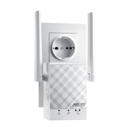 Asus Repeater RP-AC51 802.11ac, 2.4GHz/5GHz, 300+433 Mbit/s, 10/100 Mbit/s, Ethernet LAN (RJ-45) ports 1, Antenna type 2xExternal, Wall-plug | 90IG03Y0-BO3410 | Asus Cashback Promo!