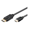 Goobay 51956 DisplayPort/HDMI™ adapter cable 1.2, gold-plated, 1 m Goobay DP to HDMI 1 m