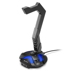 Sharkoon Headset Stand incl. USB Soundcard, USB, X-Rest 7.1, Black, | X-Rest 7.1 Black