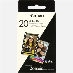 Canon 20 sheets ZP-2030 Photo Paper, White, 5 x 7.6 cm | 3214C002