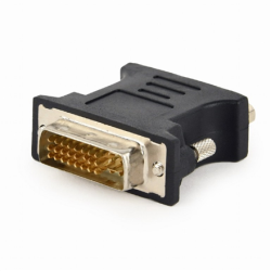 Gembird Adapter DVI-A male to VGA 15-pin HD (3 rows) female, black | A-DVI-VGA-BK
