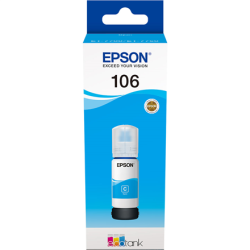 Epson Ecotank 106 Ink Bottle, Cyan | C13T00R240