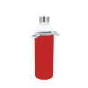 Yoko Design Glass Bottle with sleeve Capacity 0.5 L, Material Glass, Red