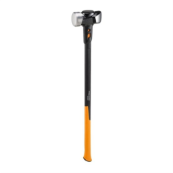 Fiskars IsoCore Sledge Hammer L 8 lb/36", length 914 mm, height 76 mm Ideal for demolition work like shattering concrete (demolition face) or driving stakes and wedges (driving face). Patented IsoCore™ Shock Control System absorbs strike shock and vibration to reduce the punishment your body takes, transferring 50% less shock and vibration than wood handles. Wedged demolition head concentrates force for up to 5X more destructive power than tradit | 1020219