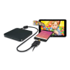 H.L Data Storage Ultra Slim Portable DVD-Writer GP95NB70 Interface USB 2.0, DVD±RW, CD read speed 24 x, CD write speed 24 x, Black, Android OS support (Smartphone and Tablet Connectivity)