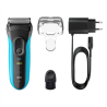 Braun Electric Shaver 3010s Charging time 1 h, Wet use, NiMH, Blue