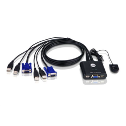Aten 2-Port USB VGA Cable KVM Switch with Remote Port Selector Aten | KVM  Cable KVM Switches  CS22U Search Product or keyword   2-Port USB VGA Cable KVM Switch with Remote Port Selector | CS22U-A7